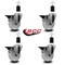 Service Caster 4'' Nylon Swivel 1-1/2'' Expanding Stem Caster Set with Brake, 4PK SCC-EX20S414-NYS-PLB-112-4 - alternate 4